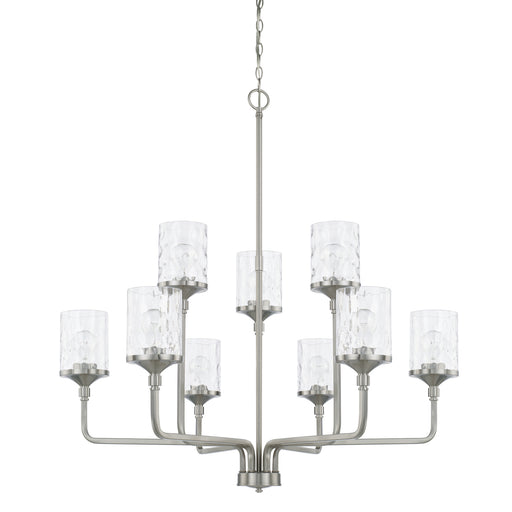 Colton Nine Light Chandelier in Brushed Nickel