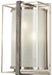 Tyson's Gate 3-Light Wall Sconce in Brushed Nickel with Shale Wood & White Iris Glass