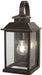 Miner's Loft 1-Light Outdoor Wall Mount in Oil Rubbed Bronze with Gold High & Clear Glass