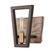 Zag 1 Light Bath Sconce in Dark Oak