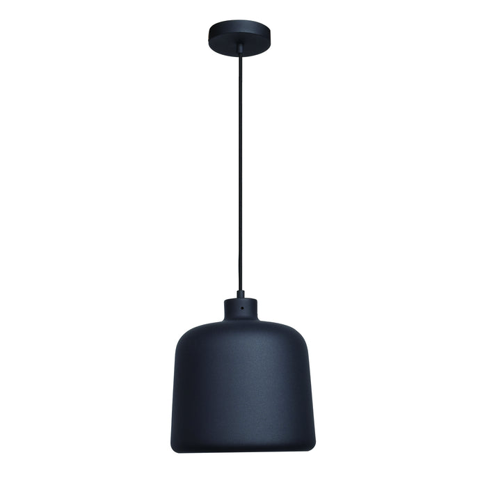 Nostalgia 1-Light Pendant in Matte Black Finish