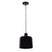 Nostalgia 1-Light Pendant in Shiny Black Finish