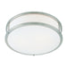 Conga Dimmable LED Flush Mount in Brushed Steel Finish