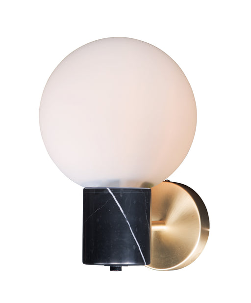 Vesper 1-Light Wall Sconce in Satin Brass / Black