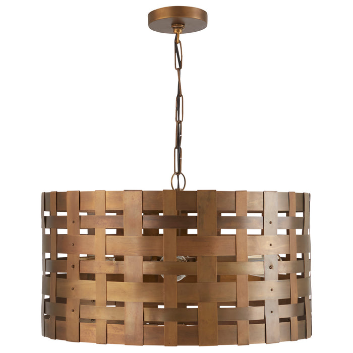 Alta Four Light Pendant in Patinaed Brass