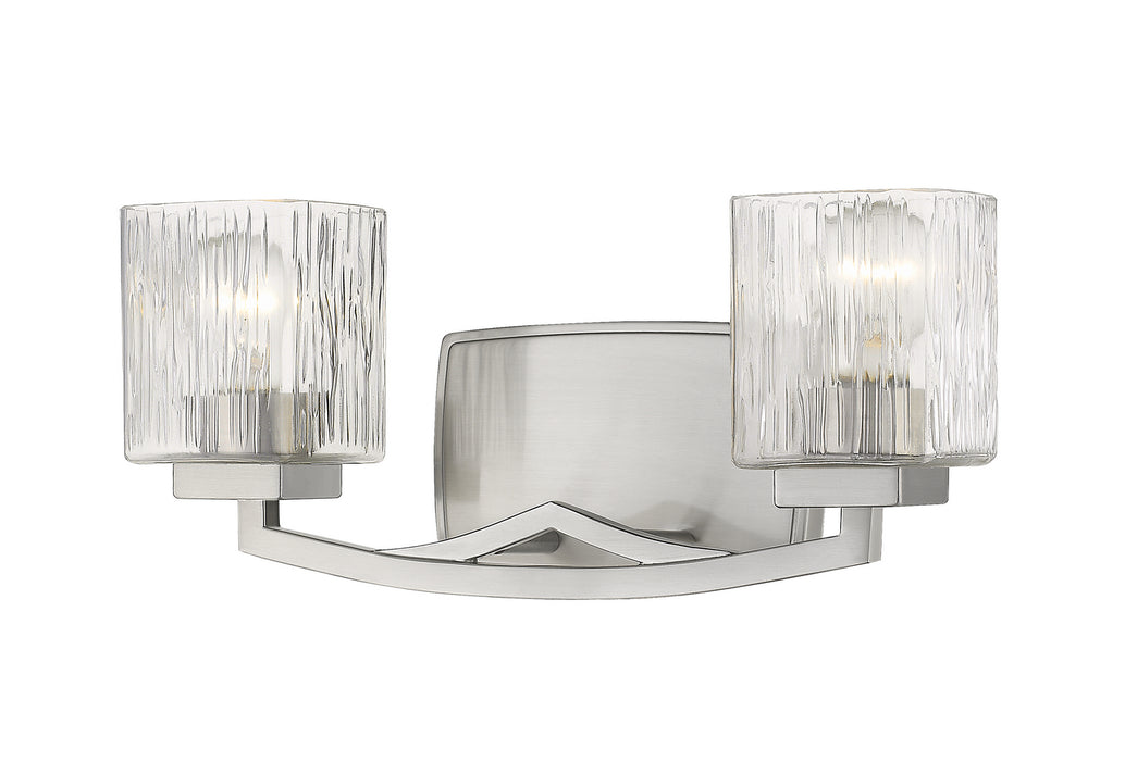 Zaid 2 Light Vanity in Brushed Nickel