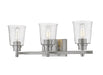 Bohin 3 Light Vanity in Brushed Nickel