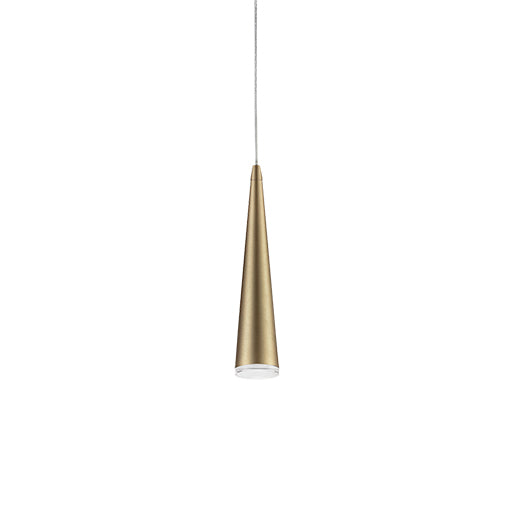 Mina Down Pendant in Brass