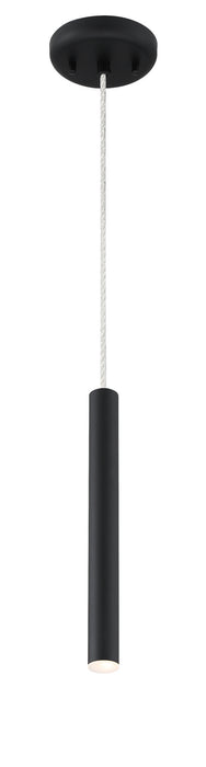 Forest 1 Light Mini Pendant in Matt black with 12" Matt Black Shade