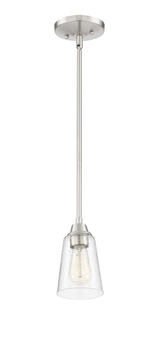 Grace One Light Mini Pendant in Brushed Polished Nickel