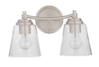 Tyler Two Light Vanity in Brushed Polished Nickel