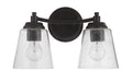 Tyler Two Light Vanity in Flat Black