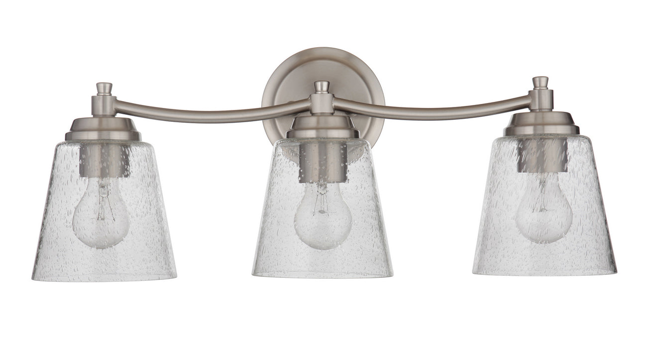 Tyler Three Light Vanity in Brushed Polished Nickel