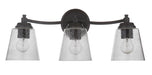 Tyler Three Light Vanity in Flat Black