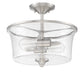 Gwyneth Two Light Convertible Semi Flush in Brushed Polished Nickel