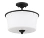 Gwyneth Two Light Convertible Semi Flush in Flat Black