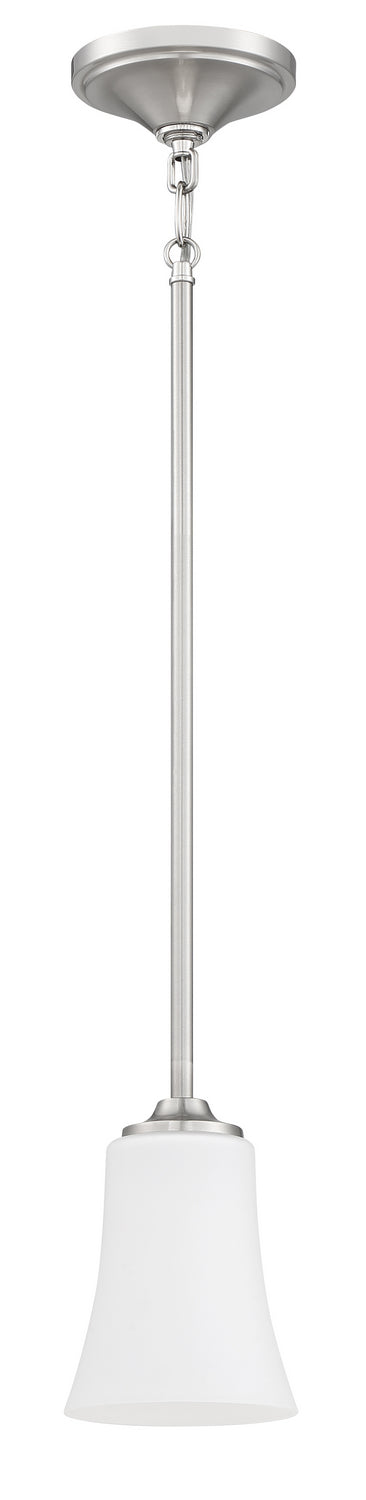 Gwyneth One Light Mini Pendant in Brushed Polished Nickel