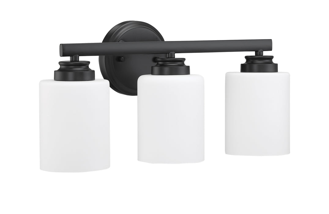 Bolden Three Light Vanity in Flat Black