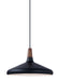 Nordic 1-Light Pendant in Walnut / Black