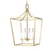 Southold 4-Light Single Tier Chandelier in Burnished Brass - Lamps Expo