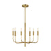 Brianna 6-Light Single Tier Chandelier in Burnished Brass - Lamps Expo