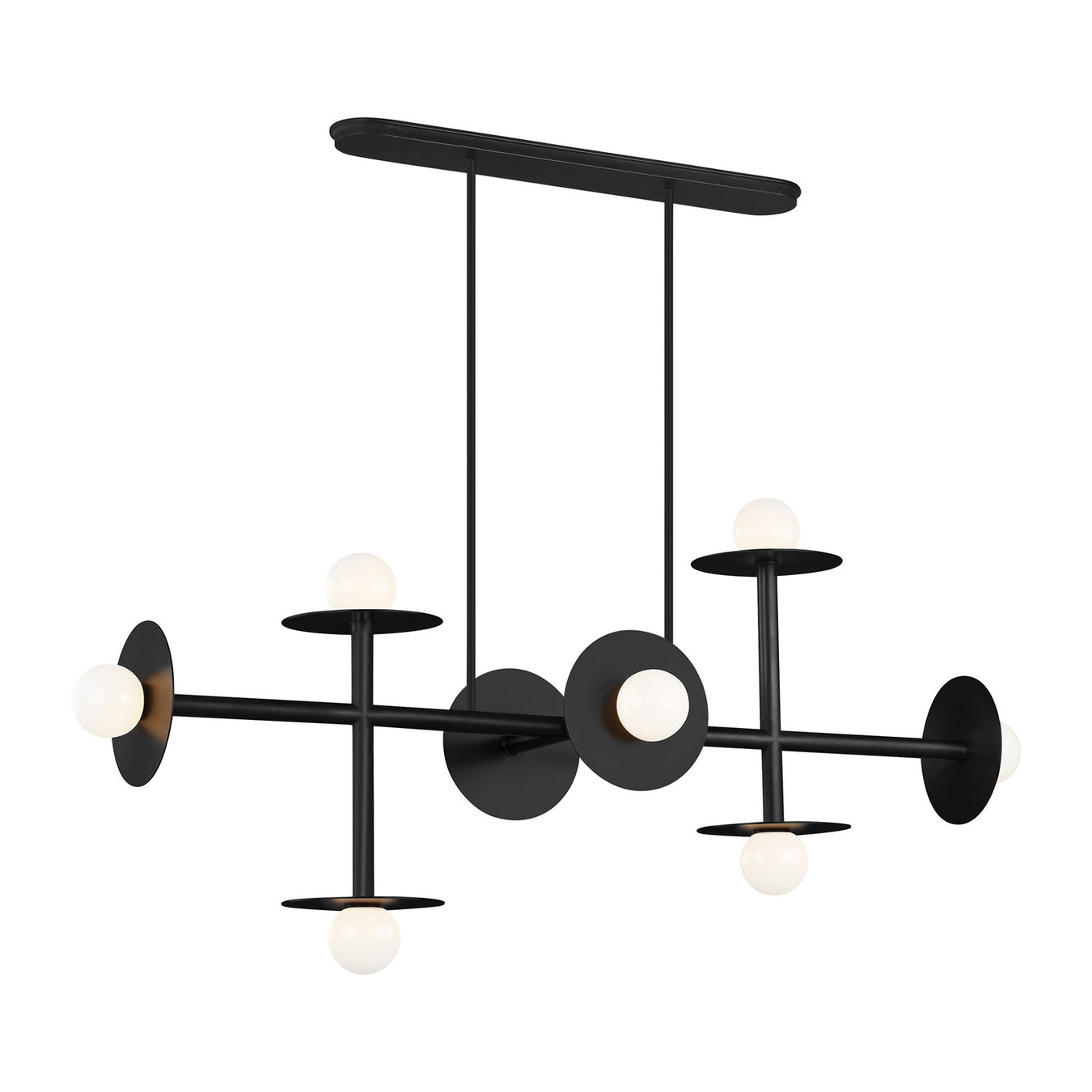 Nodes 8-Light Billiard/Island in Midnight Black - Lamps Expo