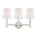 Logan 3-Light Vanity Lighting in Polished Nickel - Lamps Expo