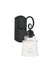 Spire 1-Light Wall Sconce in Black & Clear