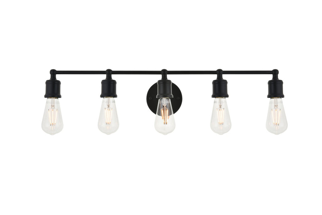 Serif 5-Light Wall Sconce in Black