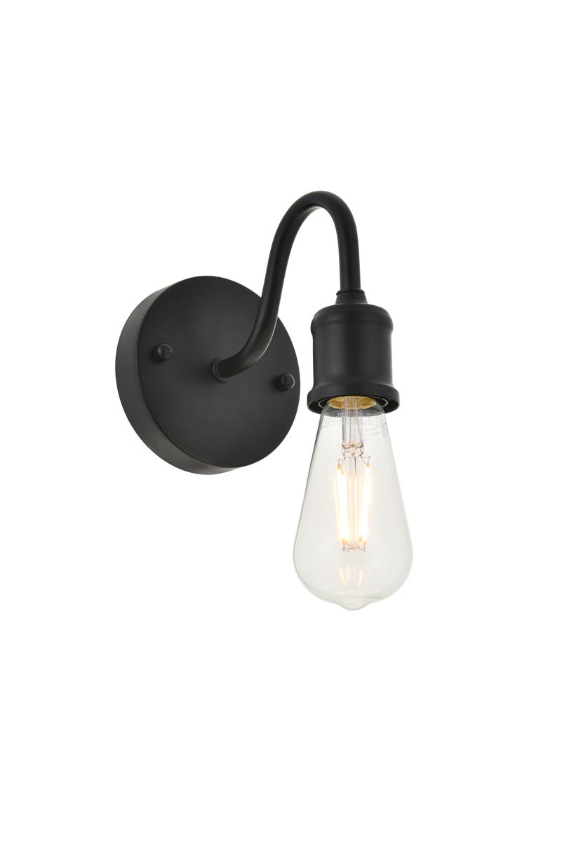 Serif 1-Light Wall Sconce in Black