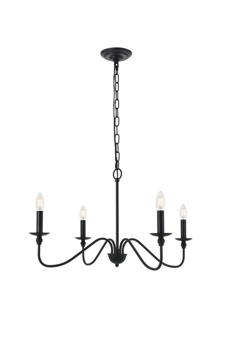 Rohan 4-Light Pendant in Matte Black