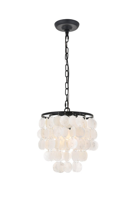 Selene 1-Light Pendant in Black & White