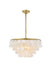 Selene 4-Light Pendant in Brass & White