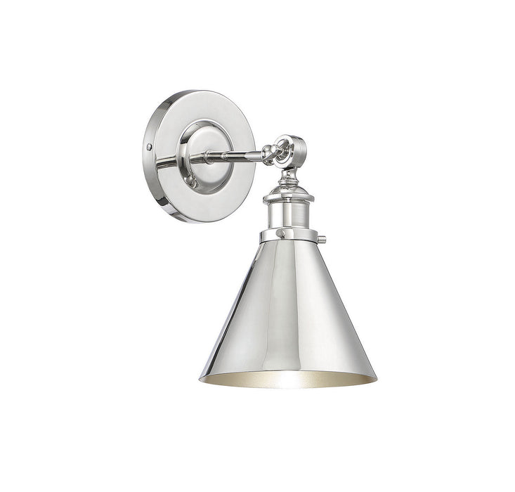 Glenn 1-Light Sconce in Polished Nickel