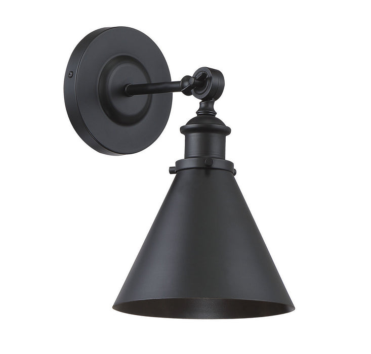 Glenn 1-Light Sconce in Matte Black