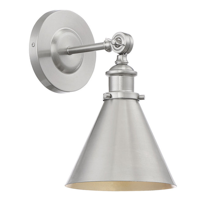 Glenn 1-Light Sconce in Satin Nickel