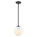 Dixon Small Pendant with Rod (Convertible) in Matte Black