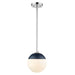 Dixon Small Pendant with Rod (Convertible) in Chrome