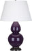 Robert Abbey (1746X) Double Gourd Table Lamp with Pearl Dupioni Fabric Shade