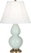 Robert Abbey (1789) Double Gourd Table Lamp with Ivory Stretched Fabric Shade