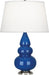 Robert Abbey (298X) Small Triple Gourd Accent Lamp with Pearl Dupioni Fabric Shade