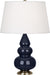 Robert Abbey (MB30X) Small Triple Gourd Accent Lamp with Pearl Dupioni Fabric Shade