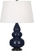 Robert Abbey (MB31X) Small Triple Gourd Accent Lamp with Pearl Dupioni Fabric Shade