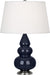 Robert Abbey (MB32X) Small Triple Gourd Accent Lamp with Pearl Dupioni Fabric Shade