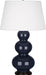 Robert Abbey (MB41X) Triple Gourd Table Lamp with Pearl Dupioni Fabric Shade