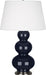 Robert Abbey (MB42X) Triple Gourd Table Lamp with Pearl Dupioni Fabric Shade