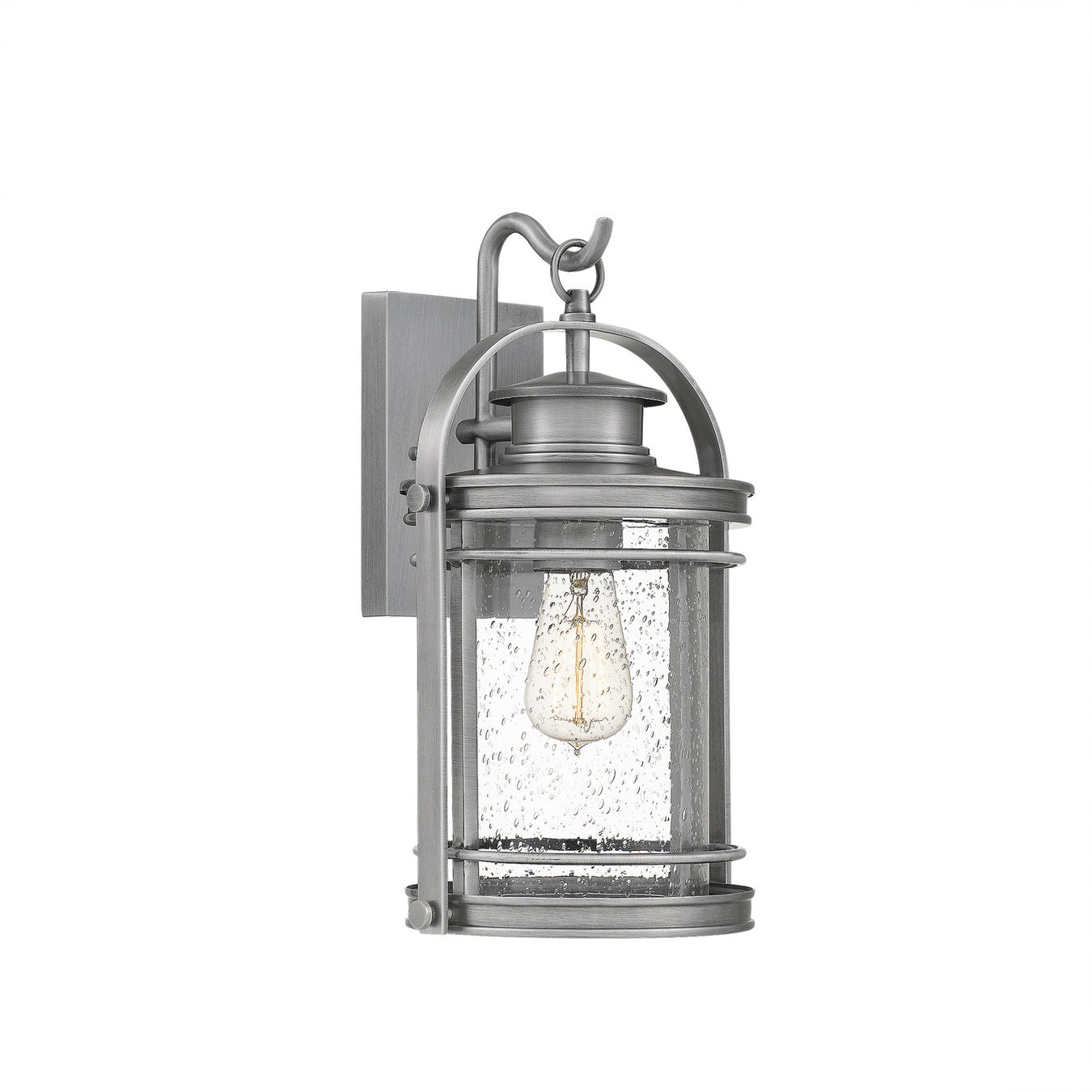 Booker 1-Light Outdoor Lantern in Industrial Aluminum