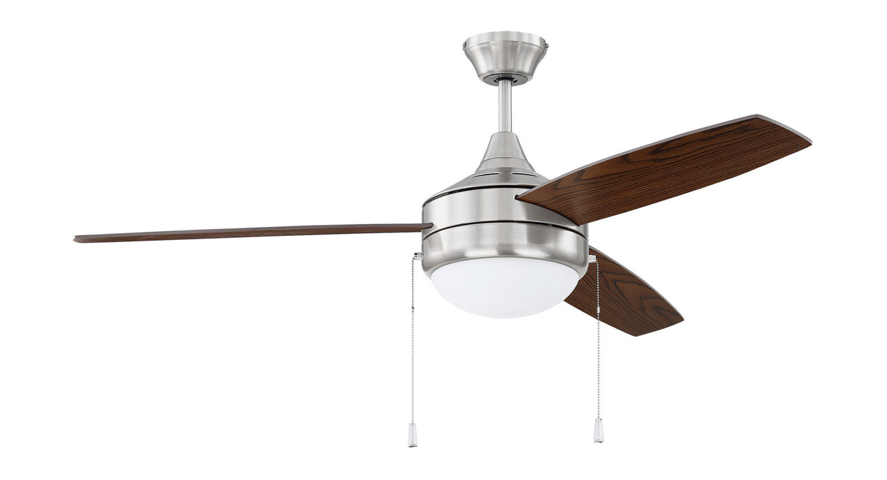 Phaze 3 Blade 2-Light Ceiling Fan in Brushed Polished Nickel w/Walnut BLD.