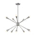 Jax 10-Light Single Tier Chandelier in Polished Nickel - Lamps Expo