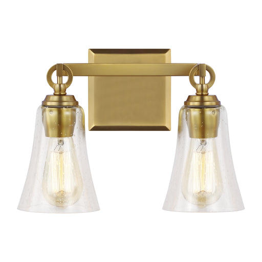 Monterro Bath Sconce in Burnished Brass with Clear Seeded�Glass